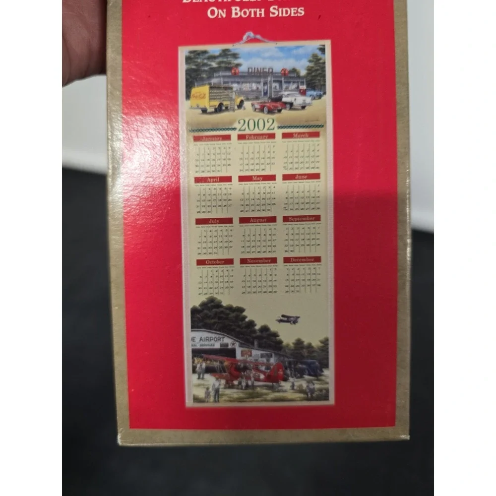 2001-2002 Coca-Cola Reversible Wall Scroll Calendar Collectible 30